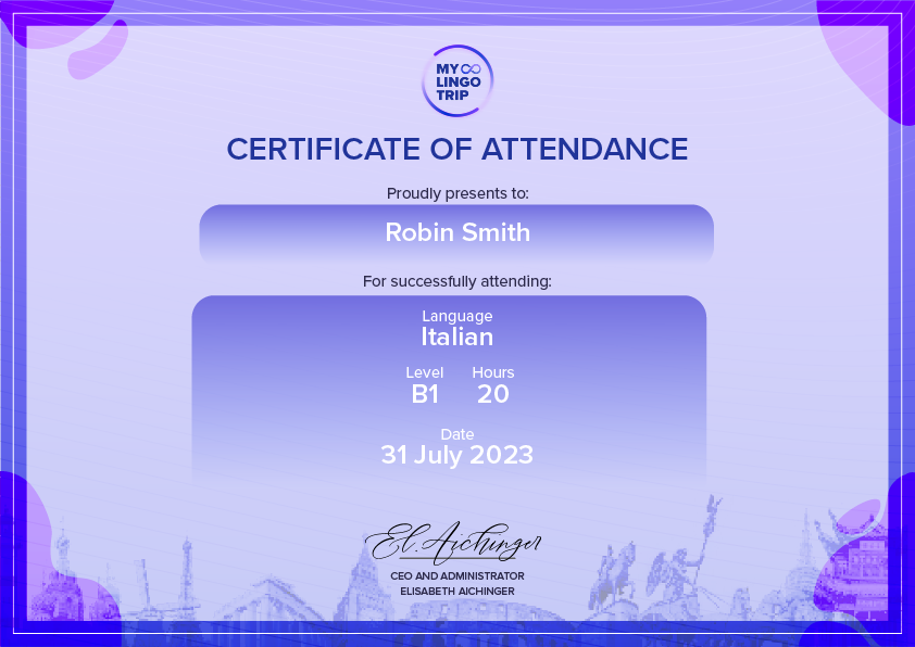 Attendance Certificate